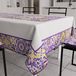 PETTI Artigiani Italiani - Tafelkleed, vuilafstotend, rechthoekig, voor keukentafel, geometrisch design, Vietri Violet, X12, zitplaatsen (140 x 240 cm), 100% Made in Italy