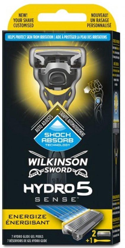 Wilkinson Hydro 5 Scheermesjes Sense - Scheersysteem - 5 Scheermesjes + houder - Geel