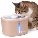 DRINKFONTEIN Flamingo Drinkfontein kat – hond – 2,5L – Beige – Met koolstoffilter & kunstharsfilter – Stille pomp – Lichtindicator – USB-kabel 150 cm – Finto