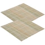 Merkloos / Sans marque Sushi maken oprol matje - 2x - bamboe hout - 24 cm - rolmatje