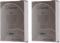 Decoris Kerstbalhaakjes - 400 stuks - Zilver - 3,5 cm