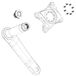 SRAM Force E1 Crankarm Bolt Kit - M18/M30 Dub Aluminium Zelfuittrekkend, Zwart Stealth Design, Krachtige Fiets Crankbout voor Compatibele Force E1 Crankstellen