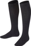 FALKE Chaussettes hautes unies en coton pour enfants gris - taille 23-26