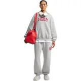 Nike Nike Studio Fleece Middelzwaar 'graphic Pack' Dames Trainingsbroek Lichtgrijs Maat L