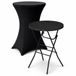 ADSafety Statafel – Inclusief Statafelhoes – Statafelrok – Inklapbaar – Stevige partytafel – Bartafel - Voor binnen en buiten – Ø80 x 110 cm – Zwart