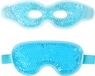 2 herbruikbare oogmaskers met verkoelende gel, blauw van kleur, geschikt voor mannen en vrouwen, voor warmte- en koudetherapie, verlichting bij droge ogen en vermoeide ogen
