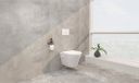 Wiesbaden Vesta Toilet suspendu sans bride avec robinet de bidet et abattant Shade Slim - Blanc brillant