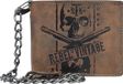 GREENBURRY Leren portemonnee Vintage Wallet With Chain Brown Rebel-Skull bruine