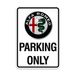 Quattroerre Alfa Romeo schild Parking Only, 28 x 40 cm