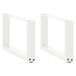 VidaXL Salontafelpoten U-vormig 2 stuks 50x30-31 cm Staal Wit