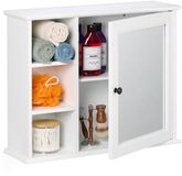 Merkloos Relaxdays Spiegelkast badkamer - 5 vakken - 48 x 60 x 18 cm - Wit