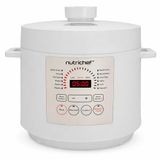 NutriChef Elektrische Druk Cooker 6L – 12-in-1 Multicooker Digitale One Pot Cooker met Presets, Non-Stick Binnenpan, Instelbare Tijd & Temperatuur, Wit