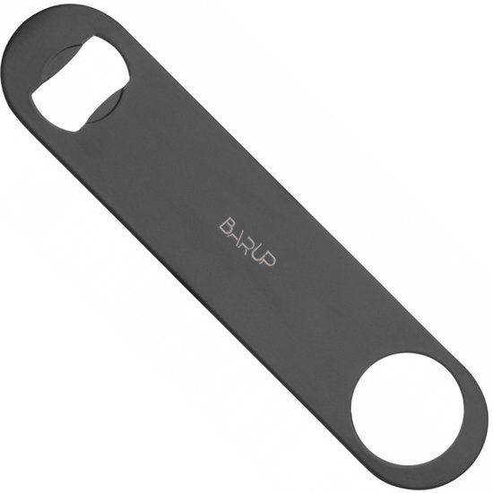 BarUp Flesopener – Zwart – Roestvast staal – 180x40 mm – Voor flair bartending