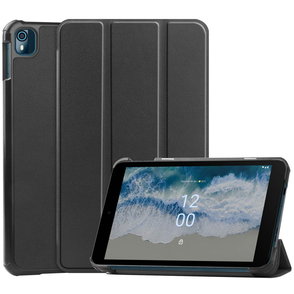 imoshion Trifold Bookcase Nokia T10 tablethoes - Zwart