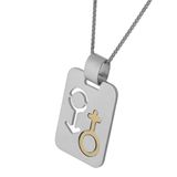 Orphelia Hanger + Ketting Symbol Bicolor ZH-4281