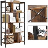 Songmics Bibliothèque style industriel – Marron vintage-noir