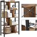 Songmics Bibliothèque style industriel – Marron vintage-noir