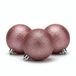 Cosy & Trendy Kerstballen - 6x st - roze - glitters - D8 cm - kunststof