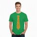T-shirt met print van strik goud - heren - groen - feestelijk shirt - glitter - glamour XL
