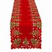 Grelucgo Geborduurde kerstvakantie Holly Tree Tafelloper, dressoir sjaal, rechthoekig 16 x 90 inch
