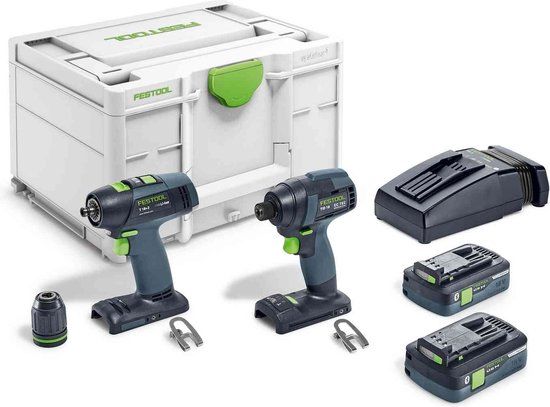 Festool Accu Combiset TID 18 HPC 4,0 I-Set T18 - 577244 - Boormachine & Slagschroevendraaier - 18V - Incl. 2 Accu's & Oplader