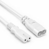 Allteq - C7 naar C8 apparaatsnoer - Verlengsnoer - 3 meter - Wit