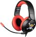 KONIX Casque gaming, design One Piece Luffy, filaire, jack 3.5 mm, compatible PC, PS4, PS5, Switch et Xbox, câble de 1.5 mètre