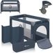 Lionelo Stefi Campingbedje 3 in 1 - Blauw/Grijs
