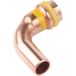 VSH Coude 90°, 15 mm i/a, V-Kontur, Cuivre, DVGW Gaz, Raccord à sertir, 10 pc.
