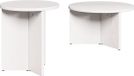 vidaXL Salontafel, 2 stuks, wit, 49 x 49 x 28 cm, massief grenenhout