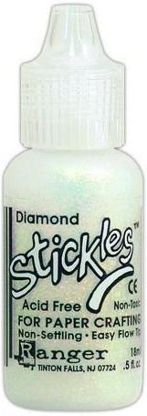 Ranger Stickles Glitter Glue 15ml - diamond - wit