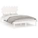 vidaXL Massief Houten Bedframe Wit 135x190 cm