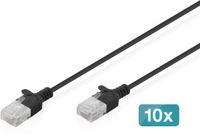 Digitus DK-1618-005S-BL-10 netwerkkabel Zwart 0,5 m Cat6 U/UTP