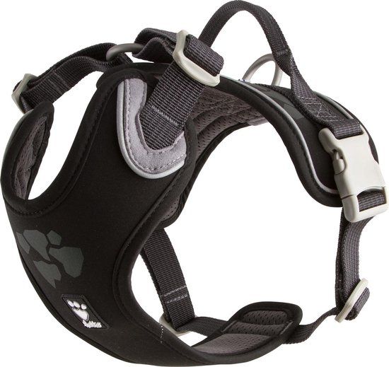 Hurtta Weekend Warrior Harness - Zwart - Maat M - Anti-Trek - Reflecterend