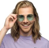 Boland Partybril Hippie XL groen