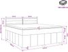vidaXL Boxspringbed met matras, donkerbruin, 140 x 200 cm, stof