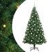 vidaXL Kunstkerstboom Groen 210 cm PVC en Staal en Kunststof