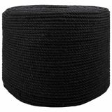 vidaXL Katoenen Touw 4 mm 50 m Zwart
