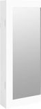 vidaXL Sieradenkast met spiegel wandgemonteerd 30x8,5x67 cm wit