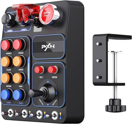 PXN CB-1 Control Box - Racesimulator Centrale - Buttonbox Simracing - Controlebox - Multifunctioneel - Zwart