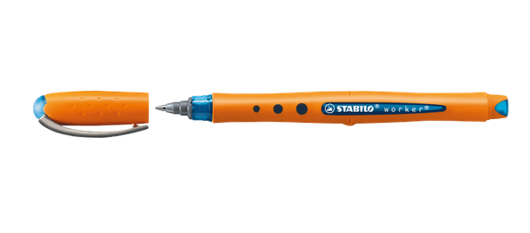 Stabilo Worker Rollerball Pen - 0.5mm - Blue/Orange