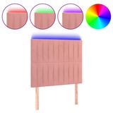 VidaXL Hoofdbord LED 80x5x78/88 cm Fluweel Roze