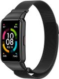 Strap-it Milanees Smartwatch bandje - Geschikt voor Honor Band 6 - Zwart