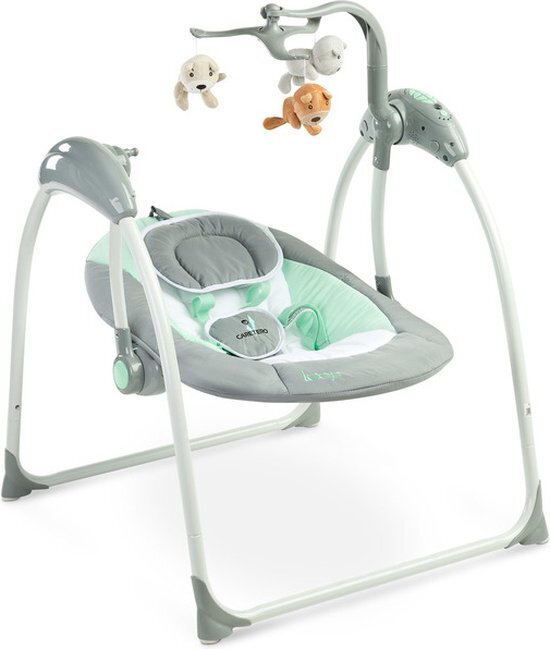 Caretero Elektrische babyschommel schommelstoel Loop graphite