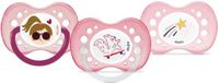 DODIE Set van 3 Anatomische Fopspenen Dag en Nacht +18 Maanden Roze