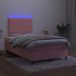 Maison Exclusive - Boxspringbed met matras en LED-verlichting, roze, 120x200 cm, fluweel