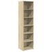 vidaXL Hoge kast 45x41x185 cm hout bewerkt sonoma eikenkleurig