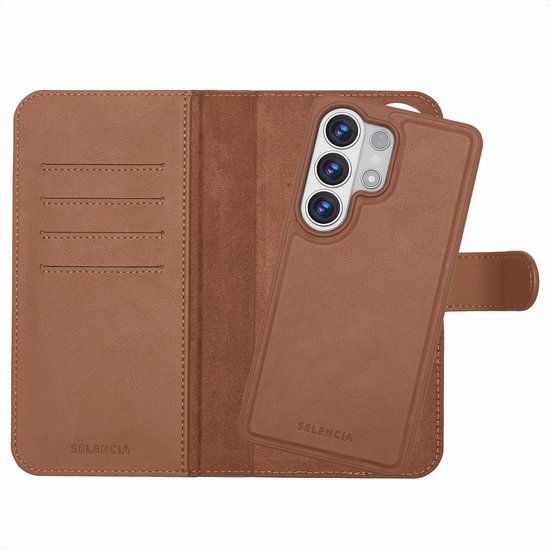 Selencia Olyn Uitneembare Bookcase met MagSafe voor de Samsung Galaxy S26 Ultra - Bruin