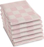 DDDDD - 6x Torchon - Barbeque - 65x65 cm - Rose Pastel - Set de 6 pièces