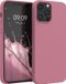 kwmobile telefoonhoesje geschikt voor Apple iPhone 12 Pro Max - Hoesje met siliconen coating - Smartphone case in donkerroze